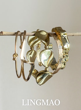 vintage复古宫廷风金色手环轻奢