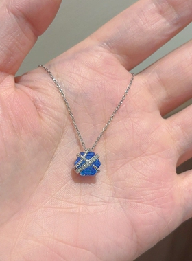 蓝色星光结项链轻奢小众高级百搭