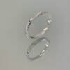 French silver Moebius galaxy ring for women open