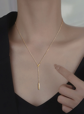 925纯银水滴项链女款2023年新款
