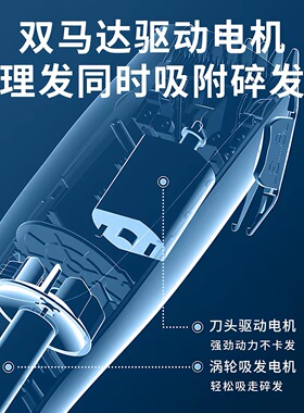 安雅力婴儿理发器超轻音自动吸发宝宝专用新生儿童电推子剃发神器