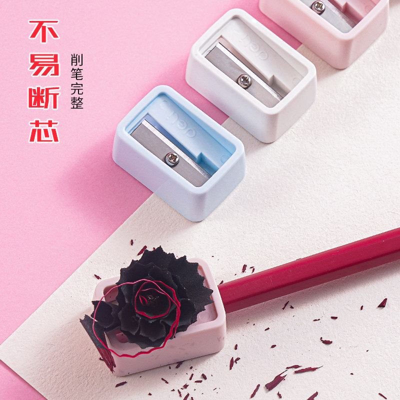 得力儿童旋笔刀铅笔刀削笔器小刀手动小学生用绞剥钻笔刀笔刨便携式小卷笔刀削笔刀迷你小型小巧转笔文具用品_虎窝淘