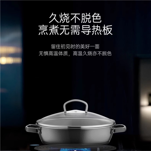 德国福腾宝WMF奈彩米进口汤锅炖锅厨房家用炖煮煎炒电磁炉珐琅锅 - 图2