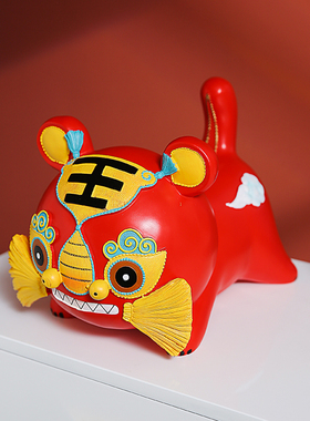 国潮老虎客厅玄关纸巾盒