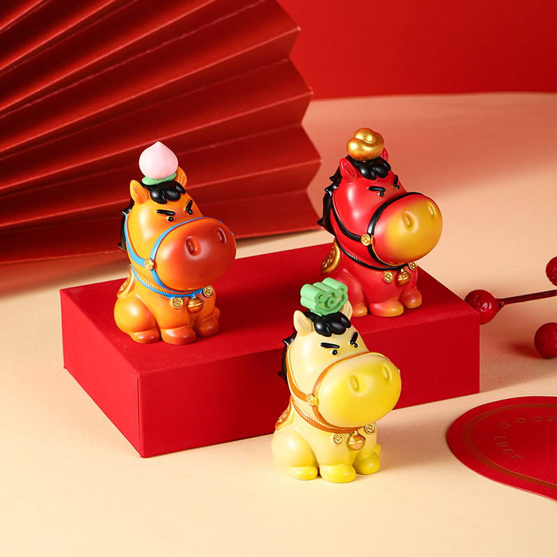 国潮八骏迎福摆件生肖马年吉祥物可爱小马盲盒伴手礼公司年会送礼,淘宝优惠券,粉丝福利购,淘宝优惠卷
