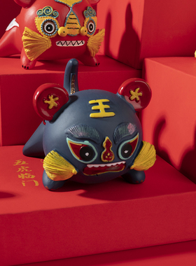 树脂手机支架国潮风办公室