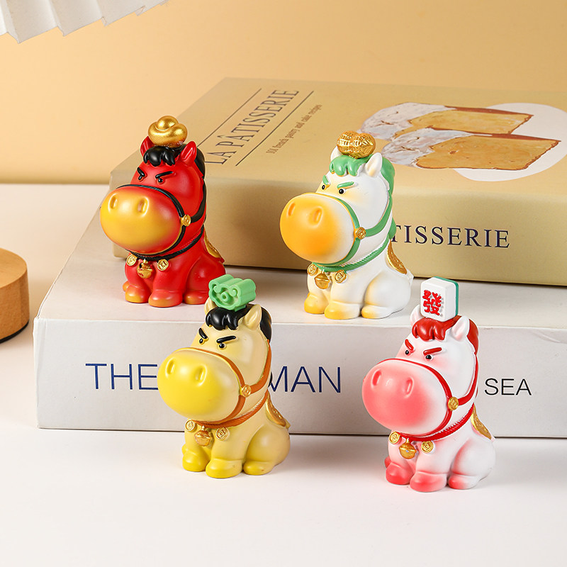 国潮八骏迎福摆件生肖马年吉祥物可爱小马盲盒伴手礼公司年会送礼,淘宝优惠券,粉丝福利购,淘宝优惠卷