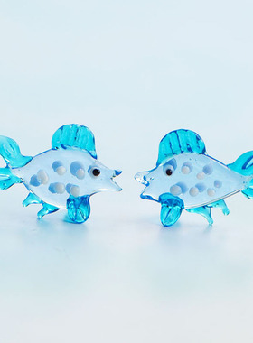 玻璃摆件海洋动物装饰品