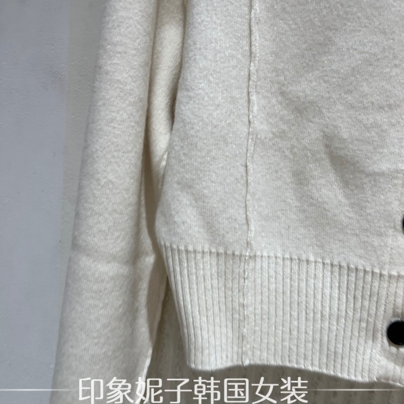 欧洲站2025冬季新款洋气半高领单排扣百搭山羊绒开衫毛衣外套女,淘宝优惠券,粉丝福利购,淘宝优惠卷