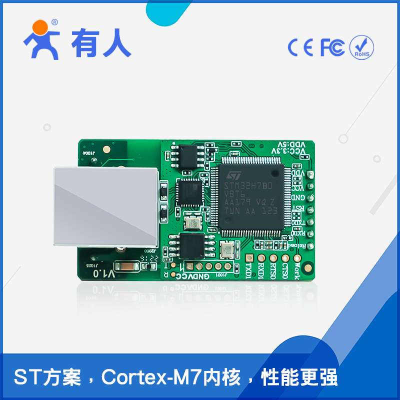 串口转以太网模块2路ttl串口转网口RJ45数据传有人USR-TCP232-E2 - 图0