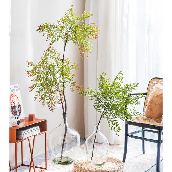 Nordic simulated green plants Japanese nandina bamboo