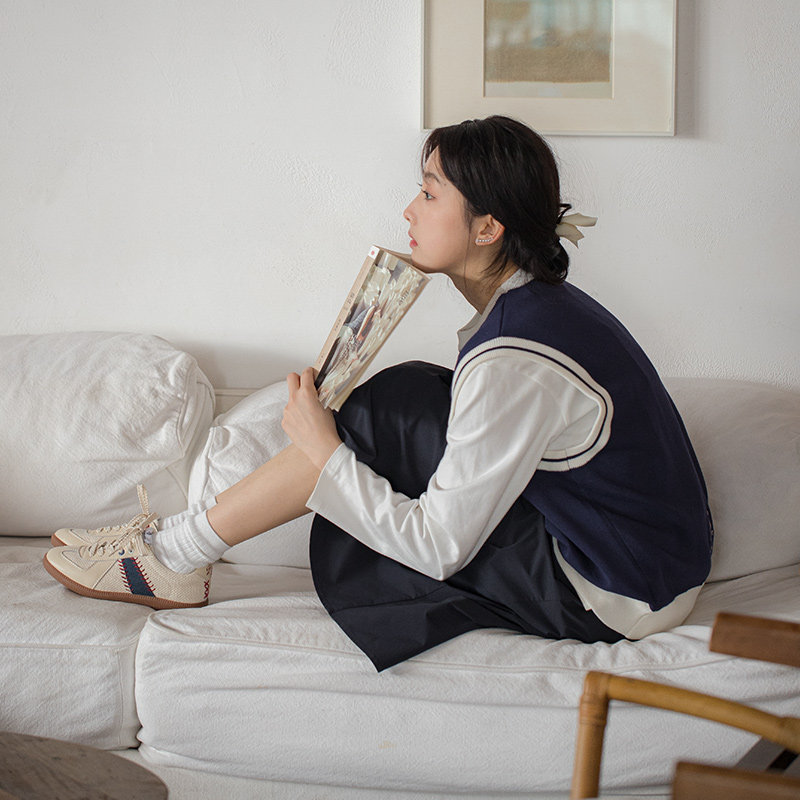 马登2025新款复古棒球版德训鞋百搭休闲鞋美式时尚板鞋小白鞋女士,淘宝优惠券,粉丝福利购,淘宝优惠卷