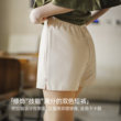 马登侧拉链休闲工装帆布短裤A字型高腰直筒宽松三分短裤子女士夏