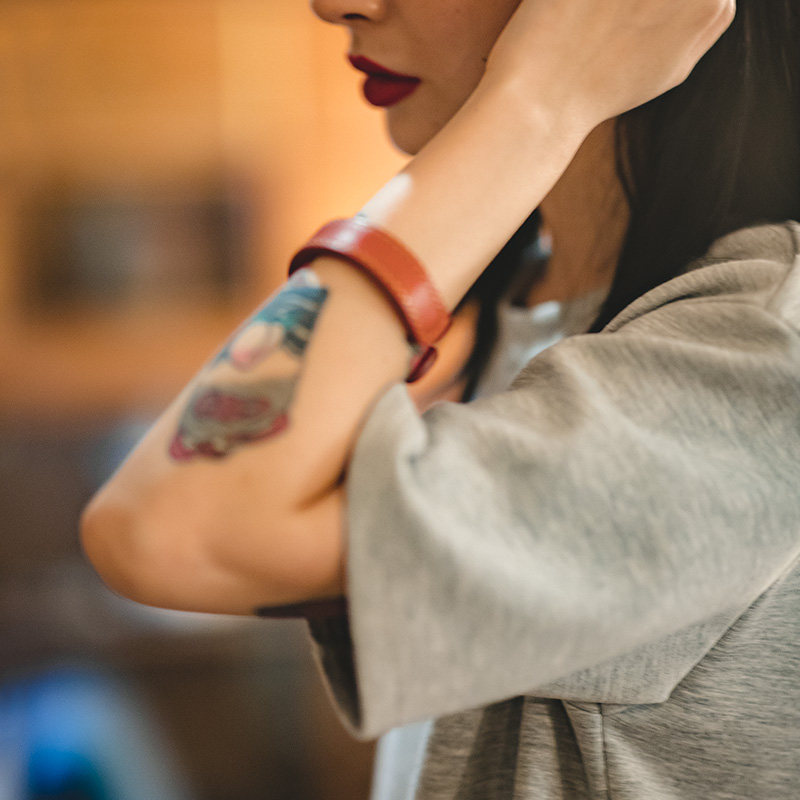 马登 复古植鞣真皮手镯皮环高桥老花开口半镯手环配饰品情侣女,淘宝优惠券,粉丝福利购,淘宝优惠卷