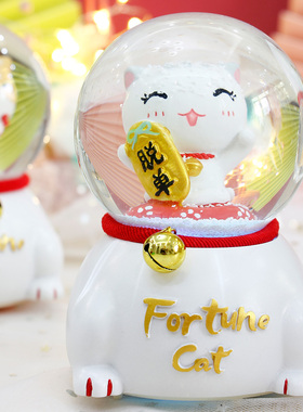 透明雪花摆件送女生水晶球