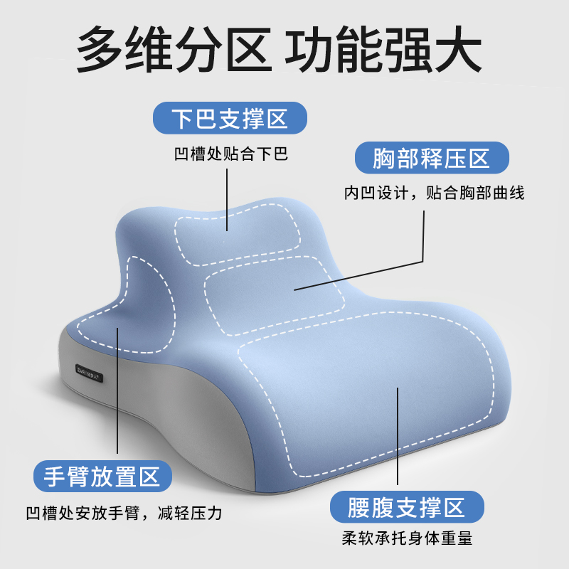 床头靠枕趴睡枕多功能夜猫枕俯卧位趴着看手机神器趴趴枕头靠背垫 - 图1