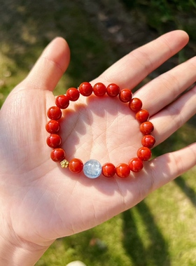 CHUNSHI「璟岚」新中式天然南玛瑙蓝晶石天然新年手链手串礼品女