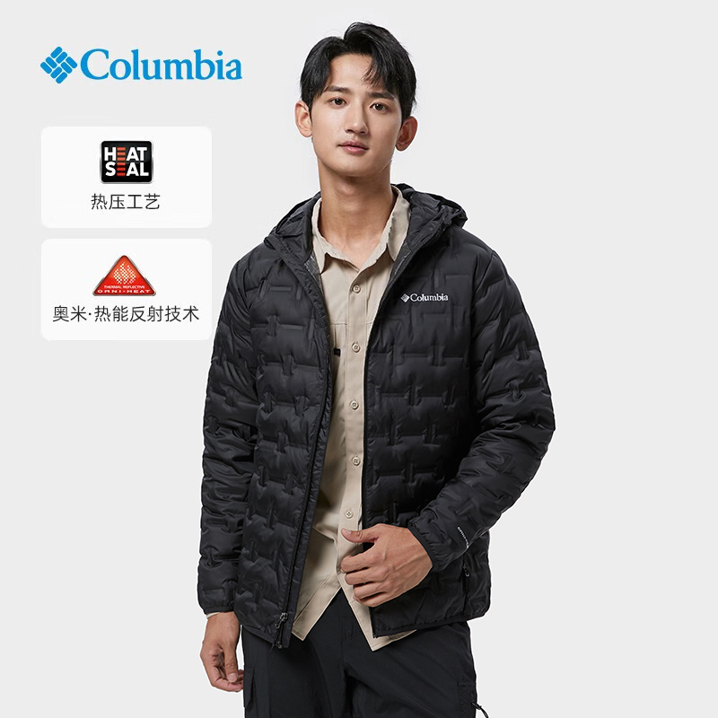 Columbia哥伦比亚户外情侣款650蓬热压奥米热能羽绒服WE0954 - 图0