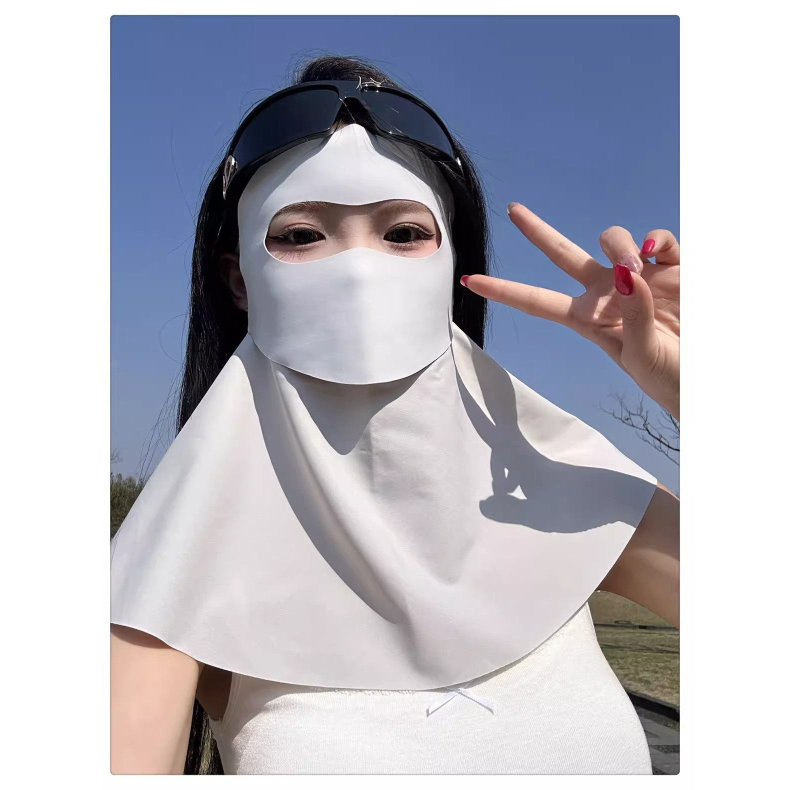 遮全脸防晒面罩新款冰丝透气遮阳护颈户外2026可喝水脸blh