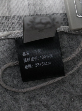 蓝豹/男士ONE系列口袋巾 灰白色格纹款 100%棉 33*33cm