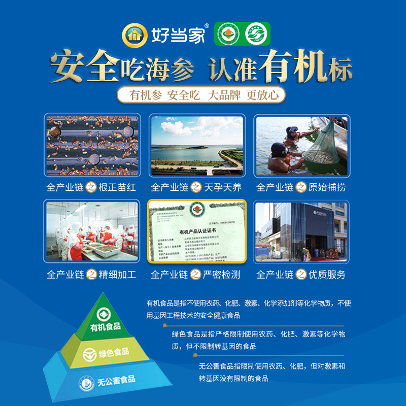好当家食品旗舰店好当家淡干海参礼盒250g 50-60头 海渗刺参 海参礼盒礼品1