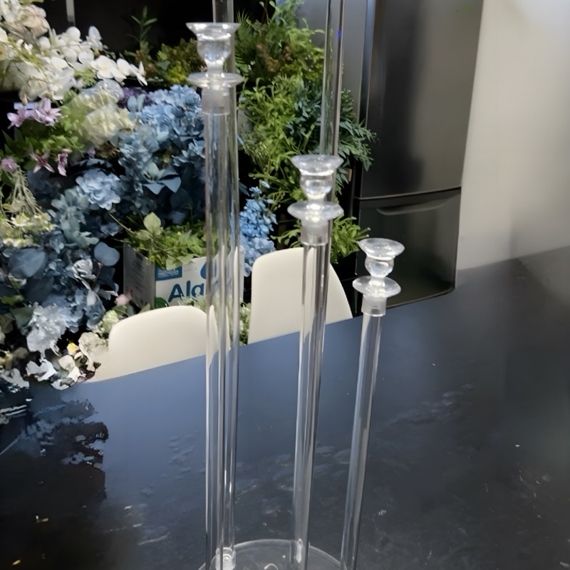 新款简约亚克力透明多头步步高烛台婚庆舞台路引主桌灯饰装饰摆件,淘宝优惠券,粉丝福利购,淘宝优惠卷
