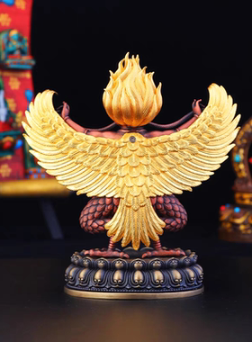 藏式仿尼泊尔工艺大鹏金装饰摆件
