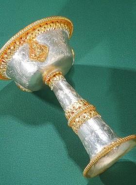 护法杯铜鎏金鎏银尼泊尔