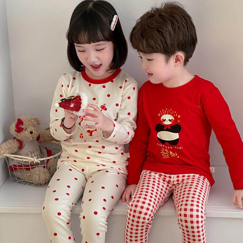 宝宝秋衣秋裤套装纯棉本命年红色儿童睡衣家居服男童女孩保暖内衣,淘宝优惠券,粉丝福利购,淘宝优惠卷