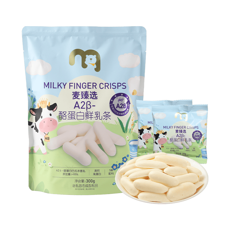 麦德龙代购 麦臻选A2β酪蛋白鲜乳条300g高钙高蛋白奶香四溢酥脆
