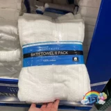 Домашнее Costco Приобретение Granderiur Double -Share Cotton Cotton Commerce Commercial Commercial Scorf, 24 ванные полотенца, 6