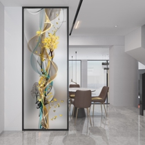 2020 New Art Glass Genguan Partition Modern Minimalist Genon Closing Aisle Shoe Cabinet Wine Cabinet Frosted Double-sided Glass