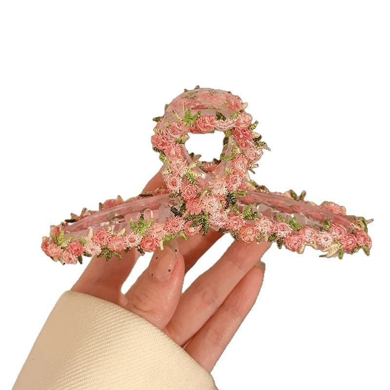 新款发饰花朵发夹女甜美氛围感侧边夹蕾丝BB夹碎发刘海头饰小夹子,淘宝优惠券,粉丝福利购,淘宝优惠卷