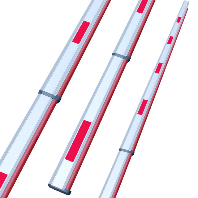 Haikang Road gate pole red silver telescopic rubber strip pole octagonal pole