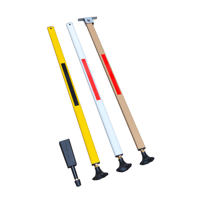 Straight floor support pole with flared feet for easy installation