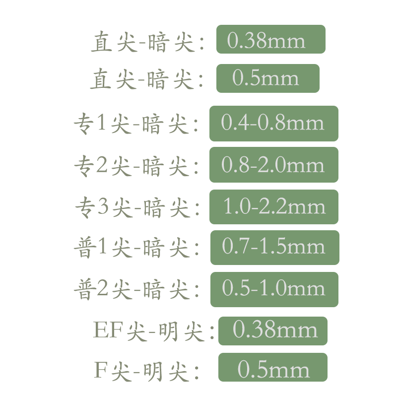 王歌(王者)钢笔 替换笔尖明尖暗尖美工尖练字写字办公学生用官方 - 图0
