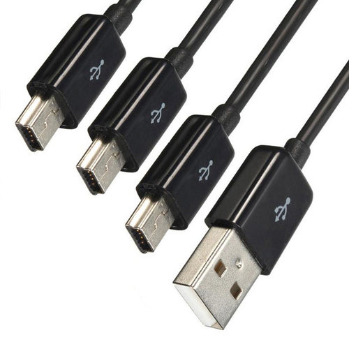 老款式大头mini usb数据线一拖四三二5p 梯形t型口充电线v3电源线 - 图3