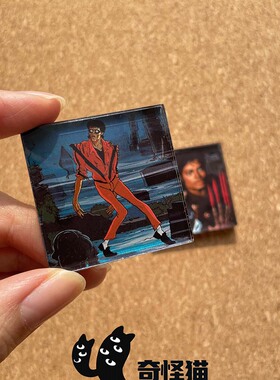 奇怪猫世纪经典MichaelJackson迈克尔杰克逊颤栗Thriller谷冰箱贴