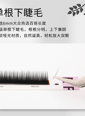 自然仿真嫁接单根下睫毛
