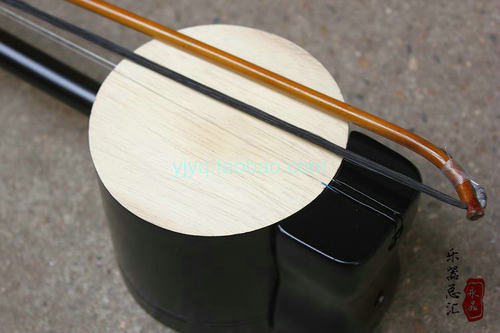 永鸣黑漆色实木圆杆竹筒板胡 婺剧板胡 绍剧板胡 浙江戏剧竹板胡 - 图0