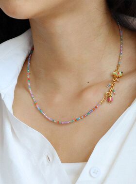 小众链百搭彩色女原创蝴蝶多巴胺