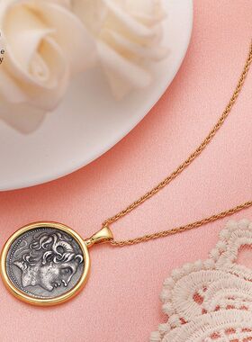 男女现货古币复古s925项链仿古