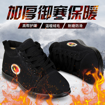 Red Cotton Tai Chi Shoes Autumn Winter Warm Cotton Shoes Plus Suede Canvas Women Martial Arts Shoes Mens Taijiquan Kung Fu Shoes