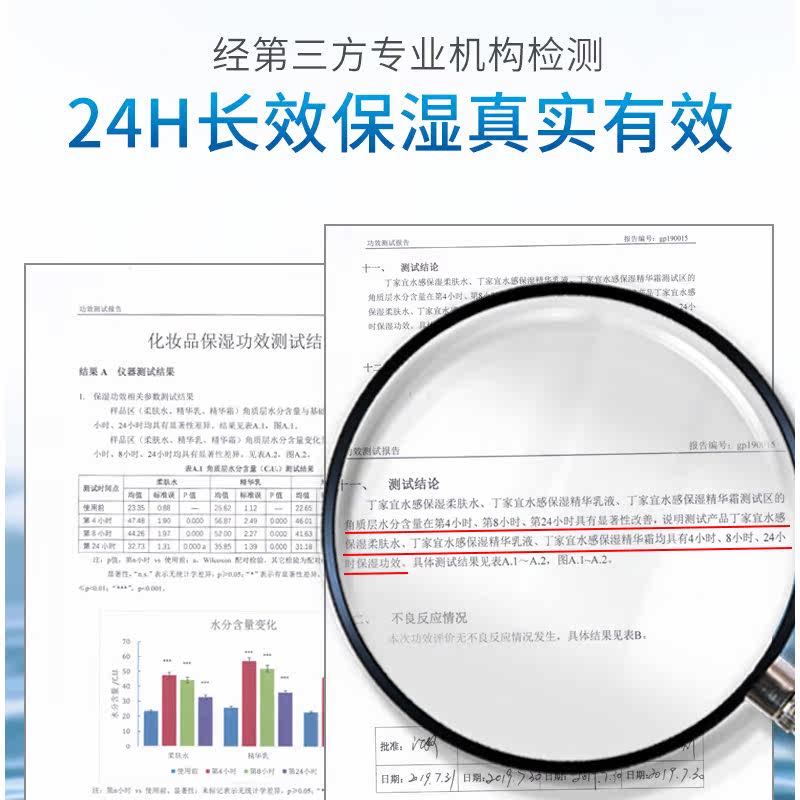 丁家宜水感肌面部护理补水密水乳霜 丁家宜迷尚面部护理套装