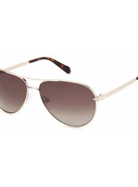 代购Fossil化石女士太阳镜防紫外线可配近视轻盈耐磨飞行员款金