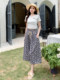 ແອວສູງໃຫມ່ແບບຈີນ culottes ຝ້າຍຜ້າໄຫມ