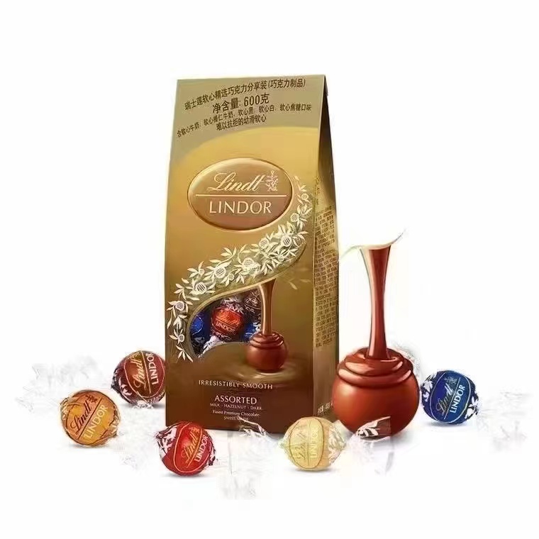 临期 Lindt瑞士莲软心巧克力精选600g年货礼物冬季零食糖果