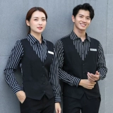 KTV Milk Tea Hotel Hot Pot Proting Vest Oving Worker Worker Long -Кофейный ресторан Coffee Western Spring и осенний пакет