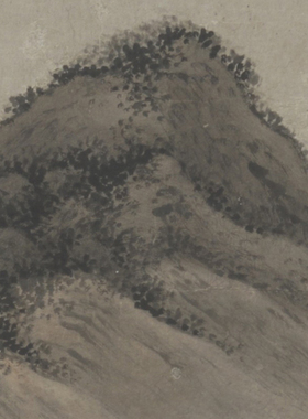 张崟梅林归隐图挂画装饰画客厅卧室山水画非手绘字画书法竖版卷轴