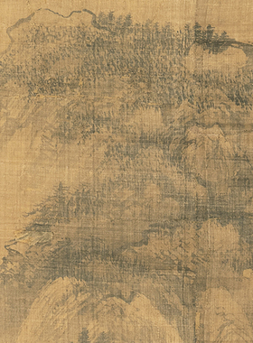 郭忠恕明皇避暑宫图字画挂画山水画客厅卧室装饰画国画竖版卷轴画